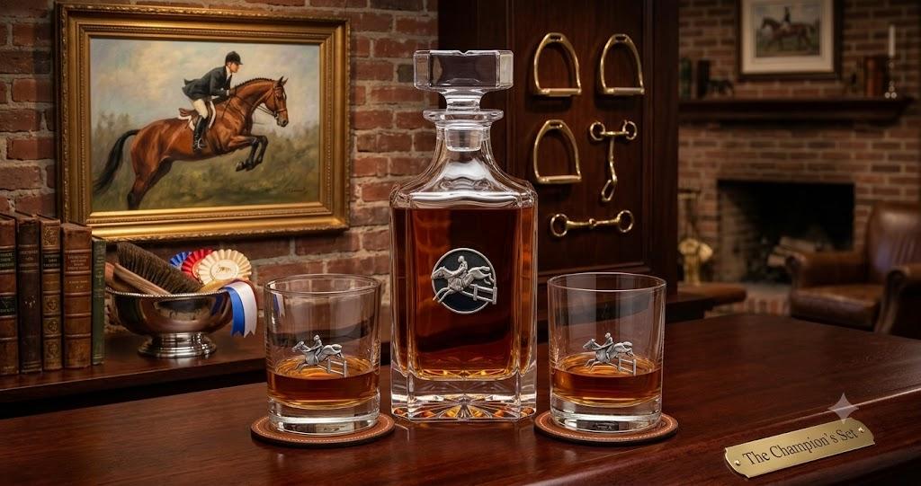 Hunter Jumper Decanter Set | Gift for Horse Lover