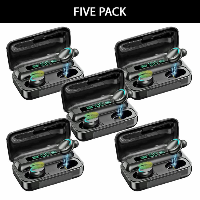 RaveOn Wireless Earbuds with Portable Charging Case