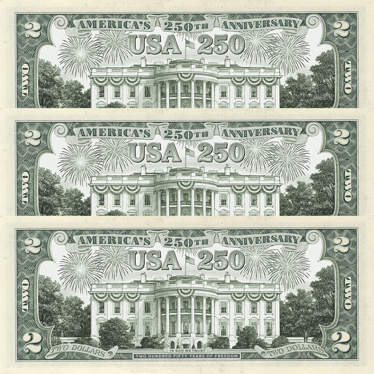 3 White House $2 Bills