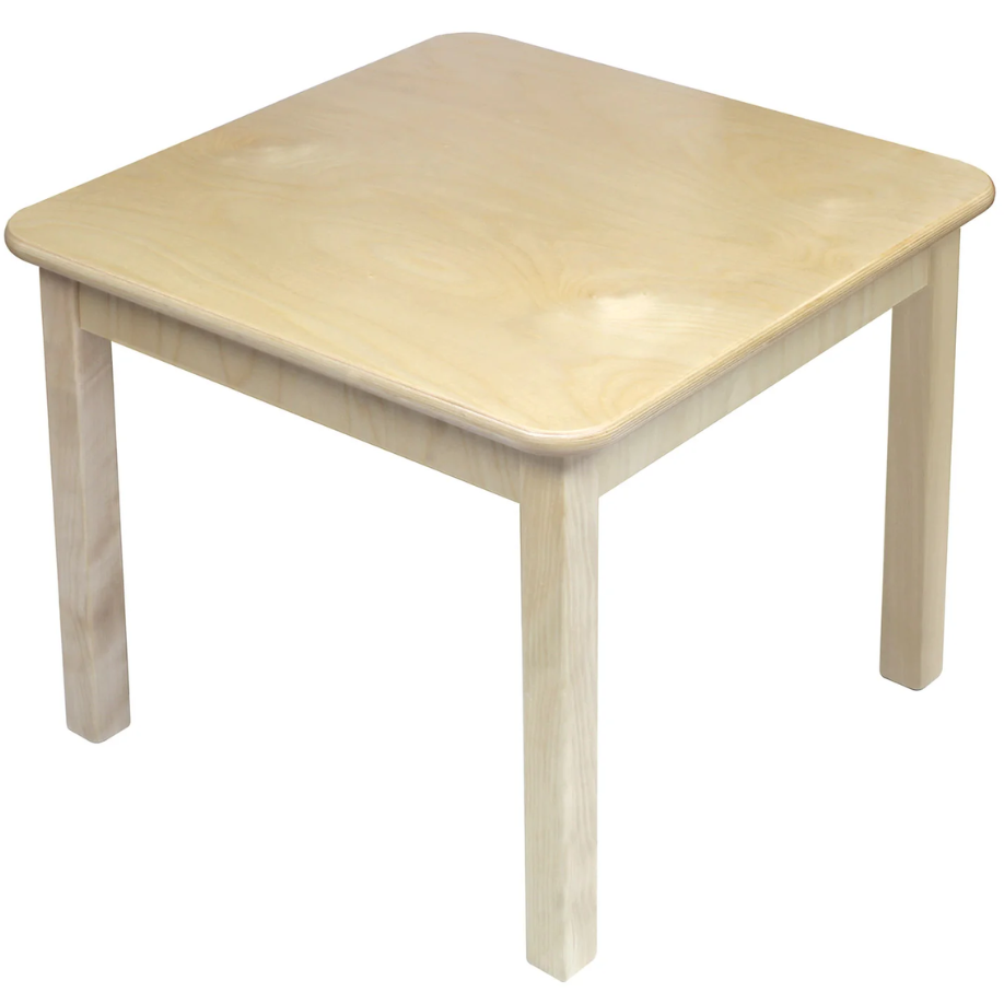 Toddler Classroom Table, 6 versions, baltic birch, uv resistant, rounded edges, Montessori classroom furniture, child care centre furniture, Made in Canada classroom furniture, The Montessori Room, Toronto, Ontario, Canada.