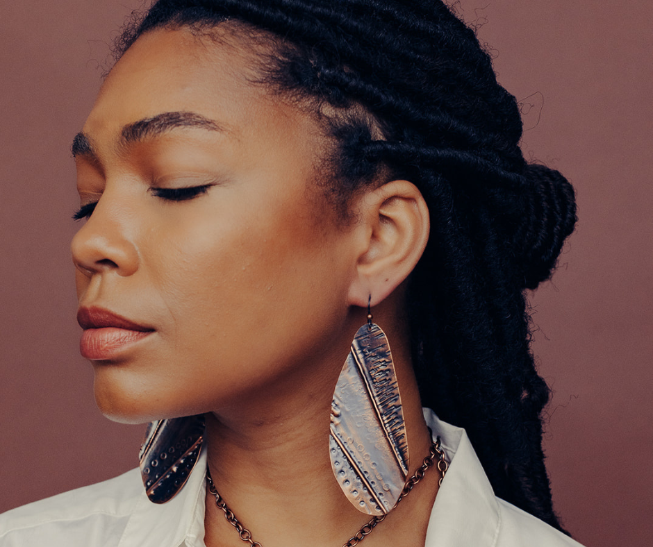 How They’re Made Warrior Molded Copper Shield Earrings Junebug