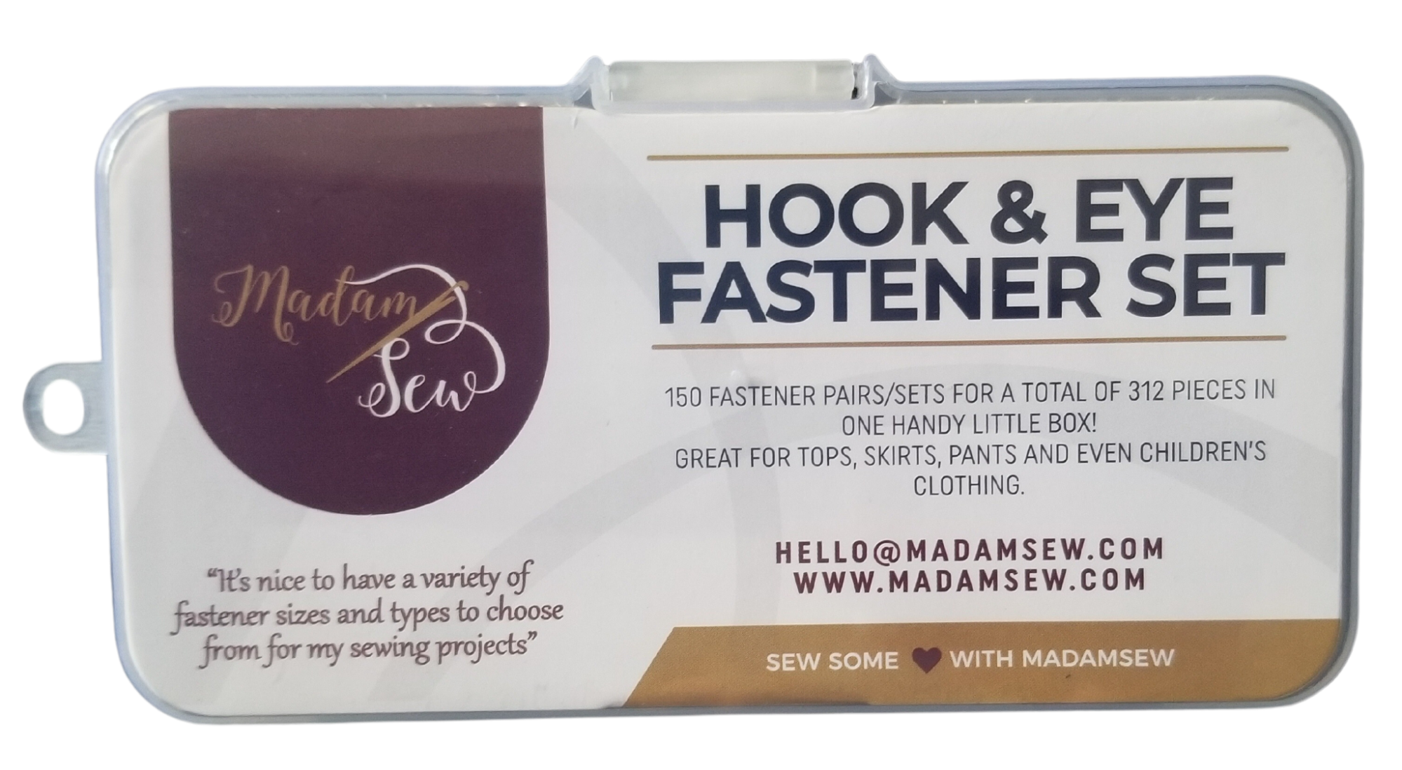 MadamSew Hook & Eye Fastener Set