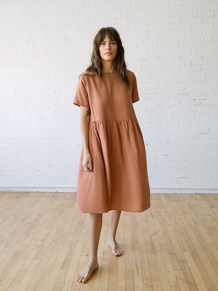 Summer Midi Dress - Nico Dress in Cameo