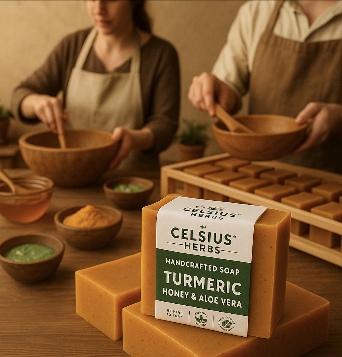 Turmeric soap artisanal hand crafted