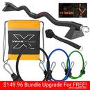 XBAR Fitness curved resistance bar bundle: bands, drawstring bag, door anchor; portable home gym with free $149.96 upgrade