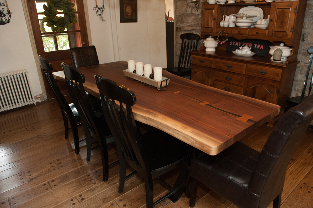 Walnut Farmhouse Dining Table