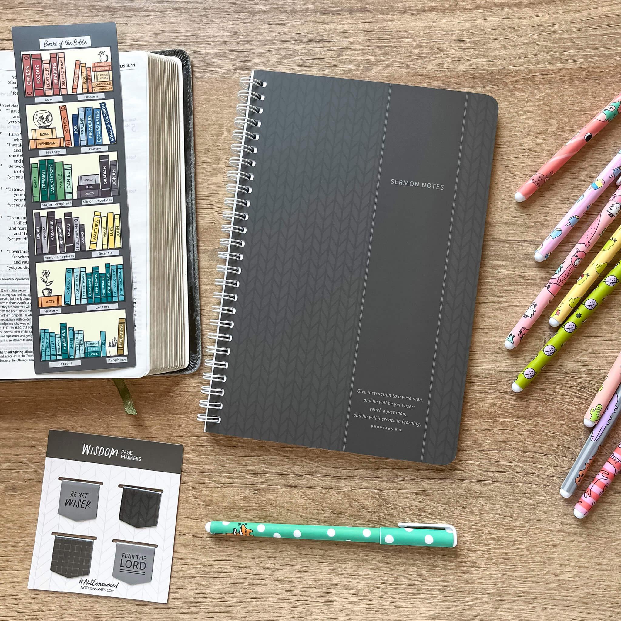 Gray Teen Sermon Notebook Bundle