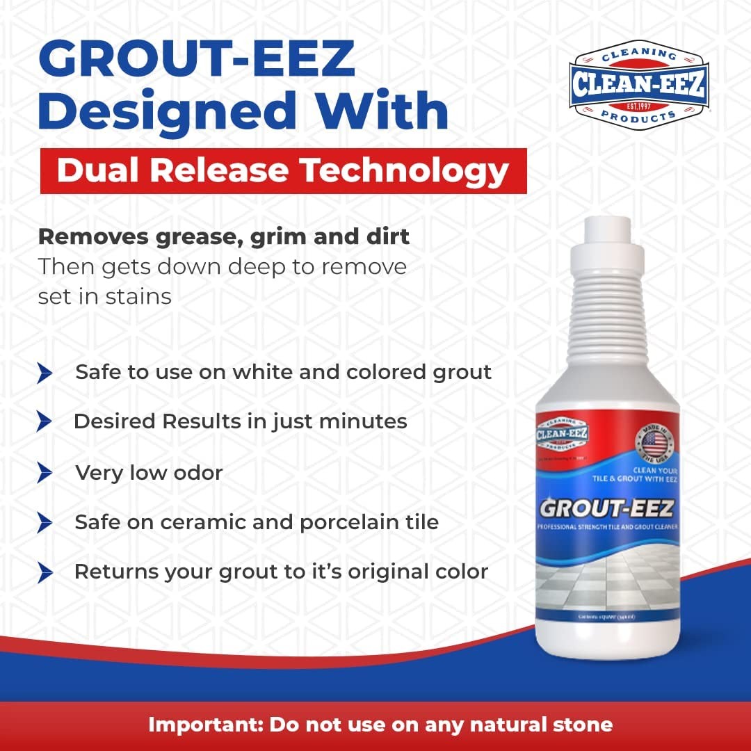 Clean-eez Grout-eez Super Heavy-Duty Grout Cleaner - Powerful Tile and Floor  Sta