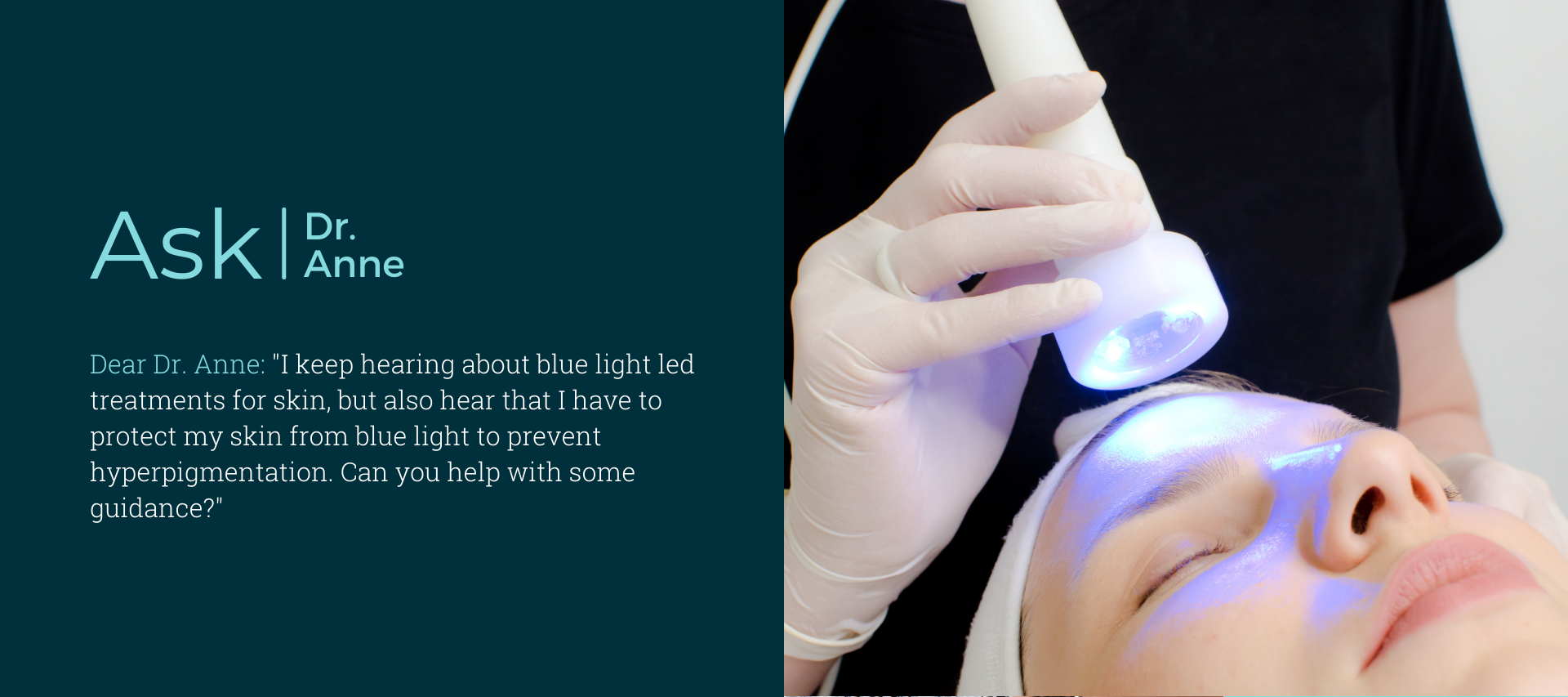 women getting blue light treatment