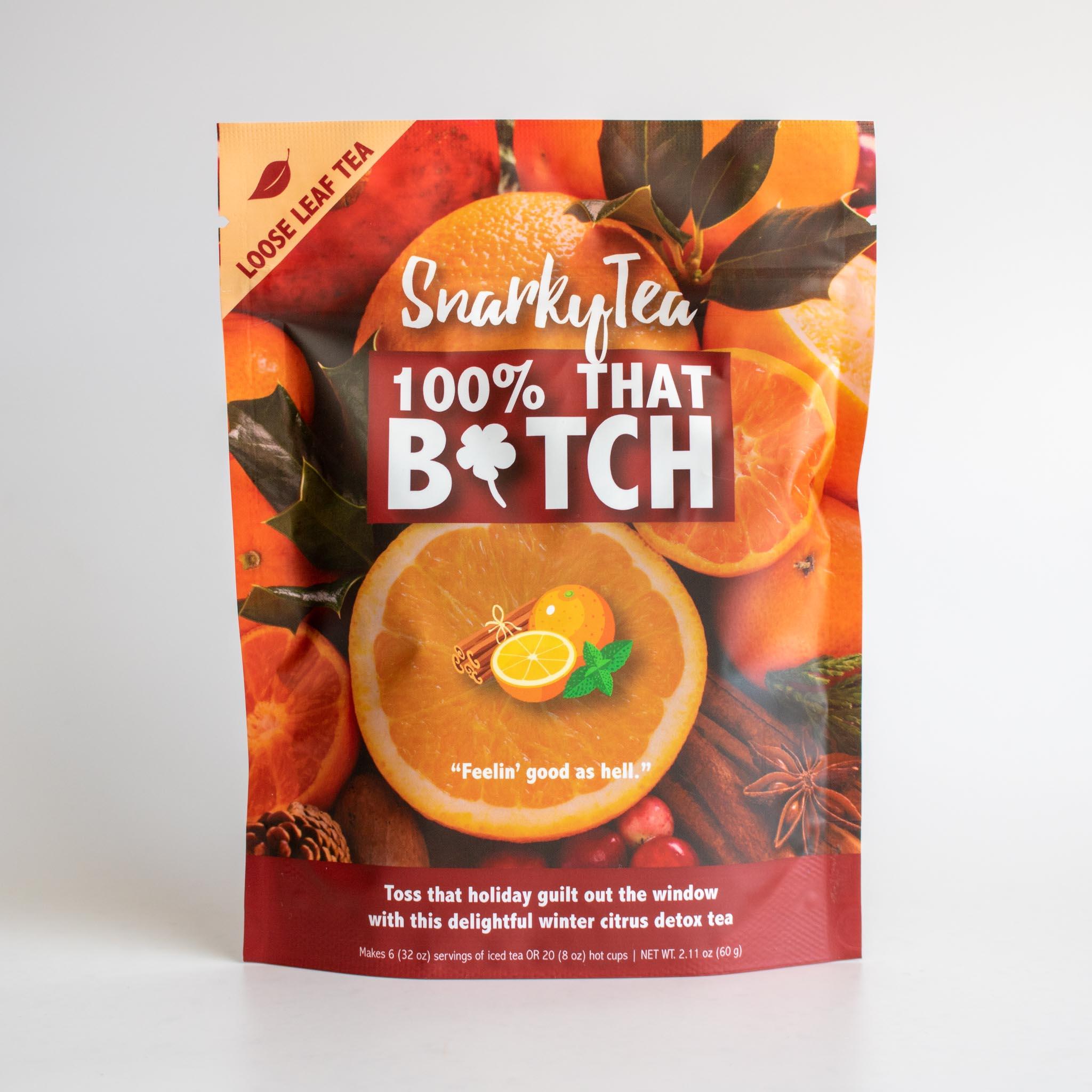 Three Tea of the Month Club Teas are feautred: 100% That Bitch, Aphrodite's Elixir, Motherf**king girl power