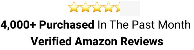 4.5 stars, 4000 purchased in the past month, verified amazon reviews