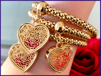 Cube Charms Silver Metal Bracelet