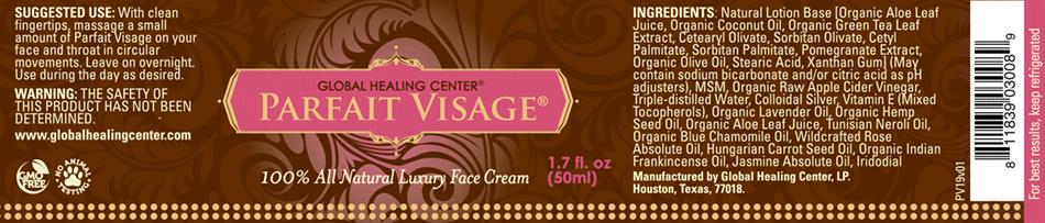 Global Healing Parfait Visage Label