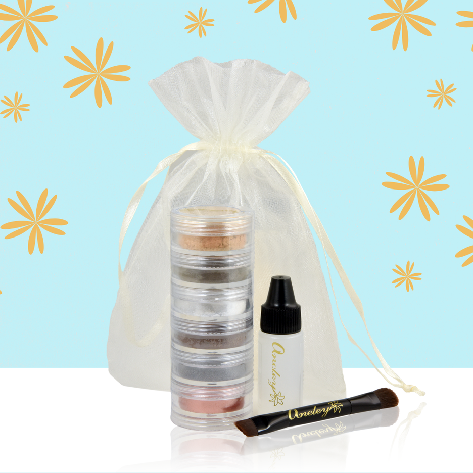Natural Mineral Sparkle Eye Shadow 6 Shade Stack Gift Set