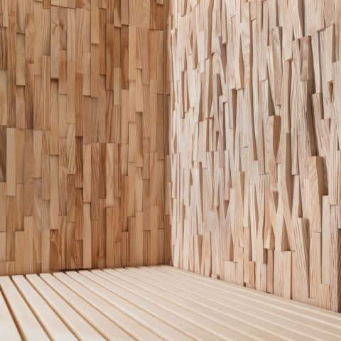 Indoor sauna integrated into a bright modern home wellness space