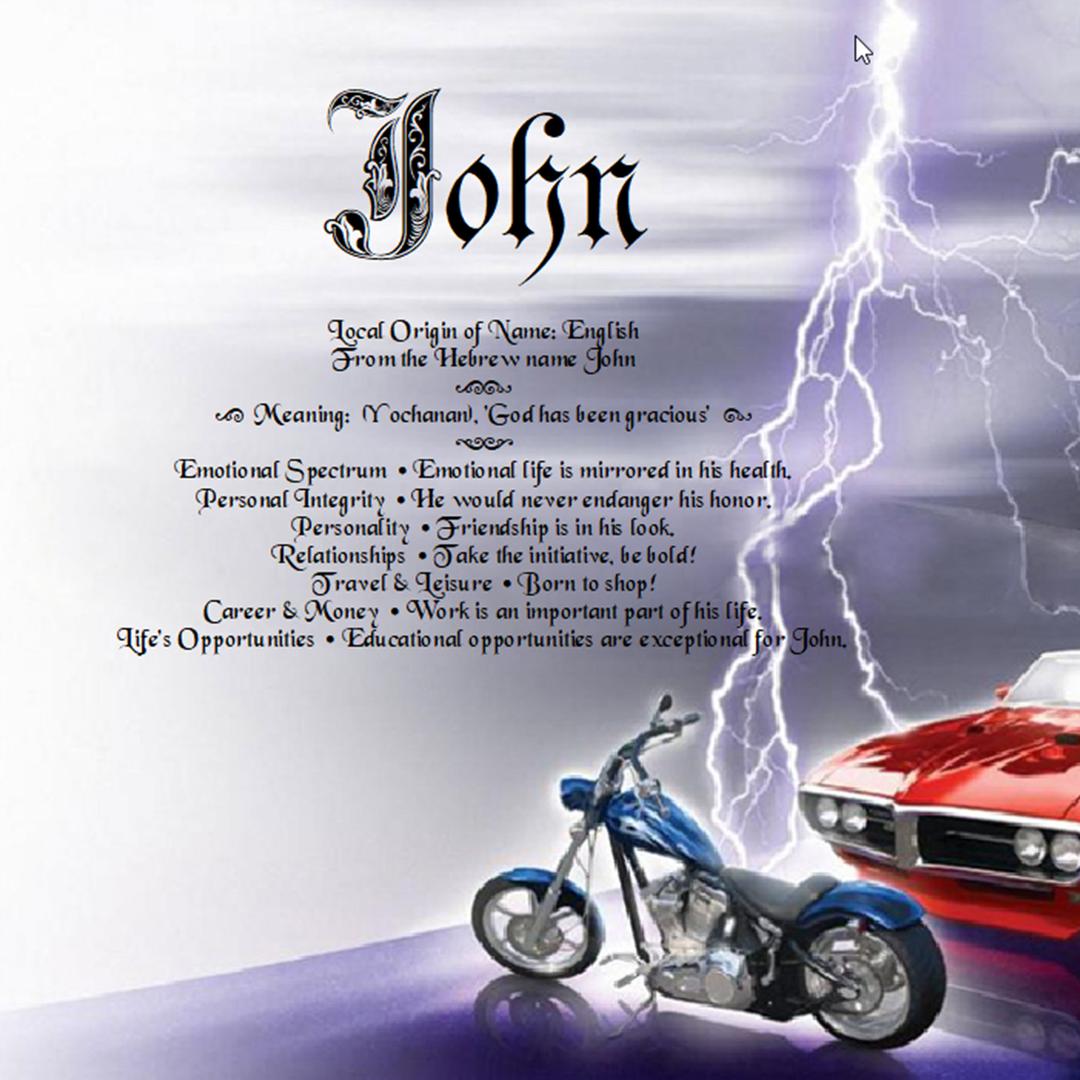 Muscle Car and Motorcycle Chopper Gift