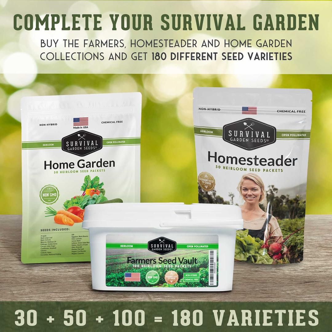 Home Garden Seed Collection - 30 Vegetables - SurvivalGardenSeeds