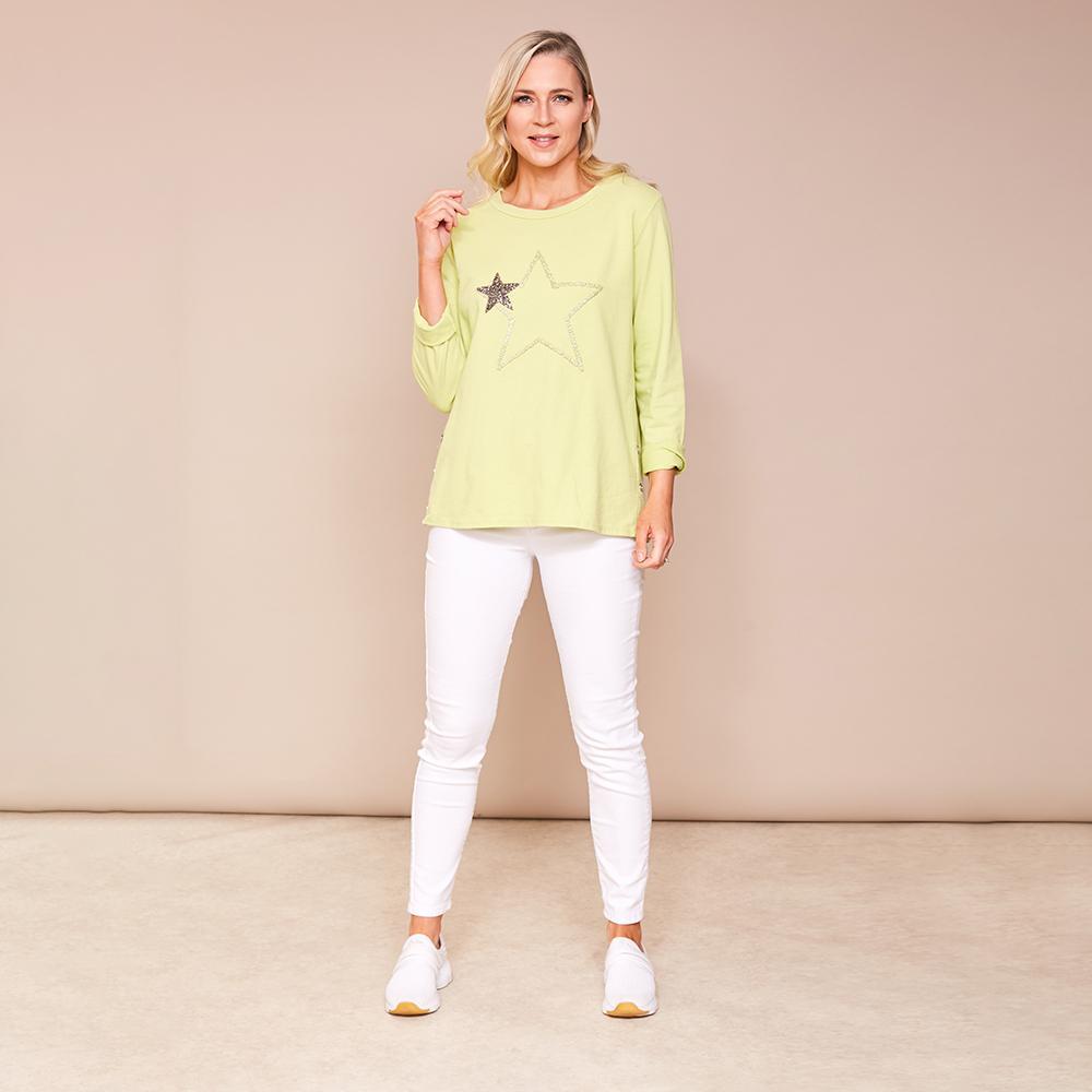 Sophia Star Top (Apple green)