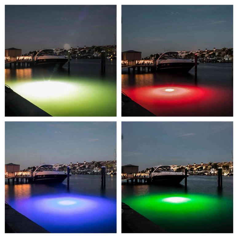 Brightest & Safest Underwater LED Dock Light Easy PlugnPlay System
