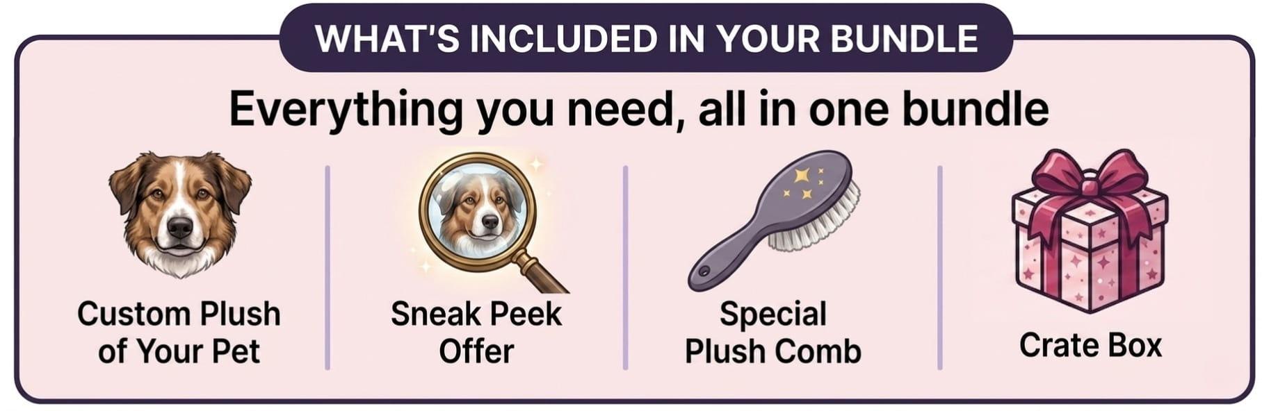 custom pet plush bundle