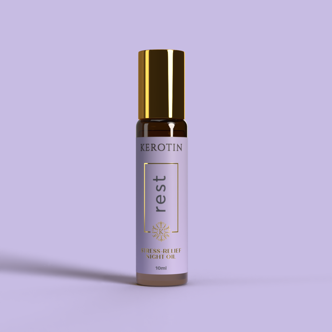 Stress-relief night oil called rest, made to improve sleep quality