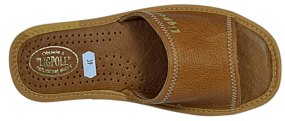Despina - House leather slippers for women -Reindeer leather