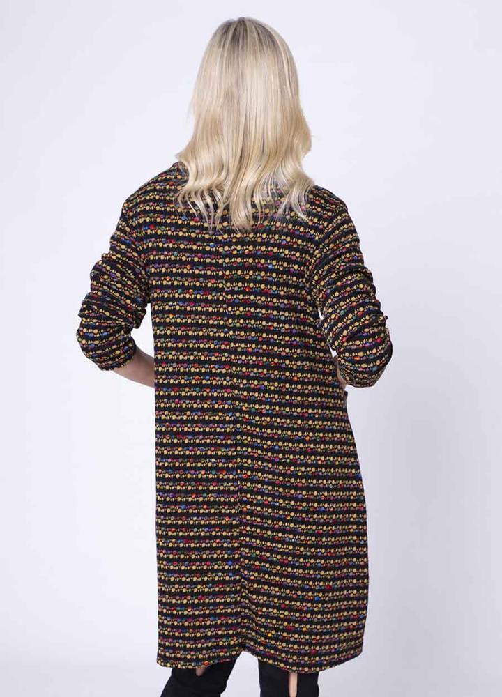 Fine Knit Pocket Dress & Scarf in Mustard