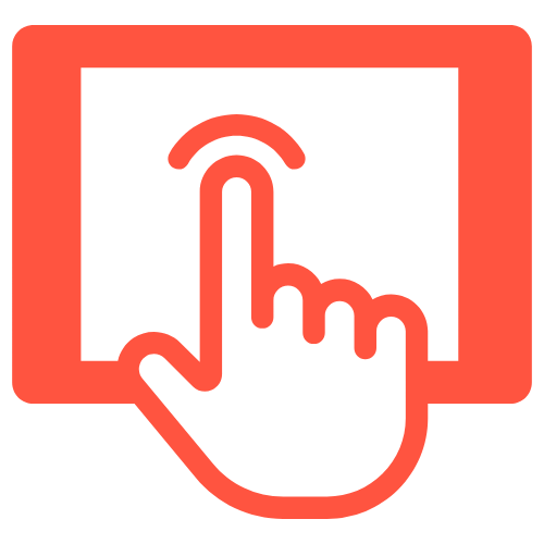 Icon representing 10.1-inch touchscreen display