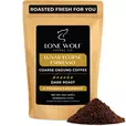 One 12oz bag of Lone Wolf Coffee’s Lunar Eclipse Espresso Dark Roast Coarse Ground coffee bag product photo