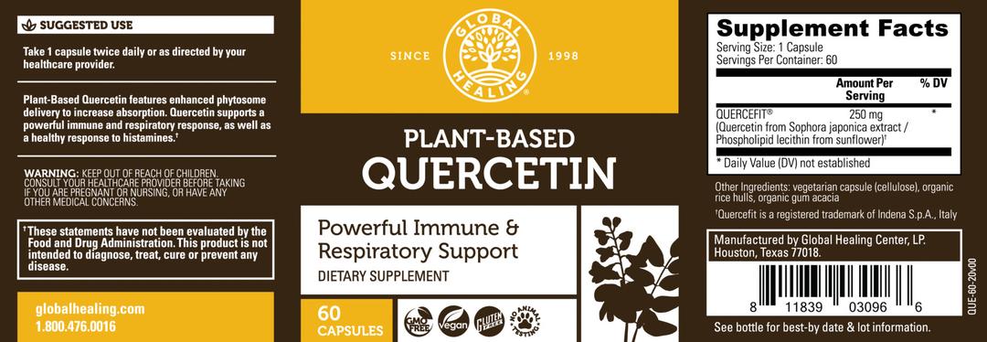 Global Healing Plant-Based Quercetin Label