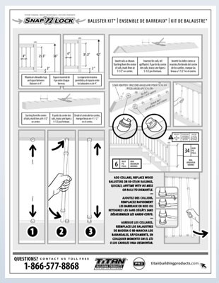 Snap'n Lock Baluster Instructions
