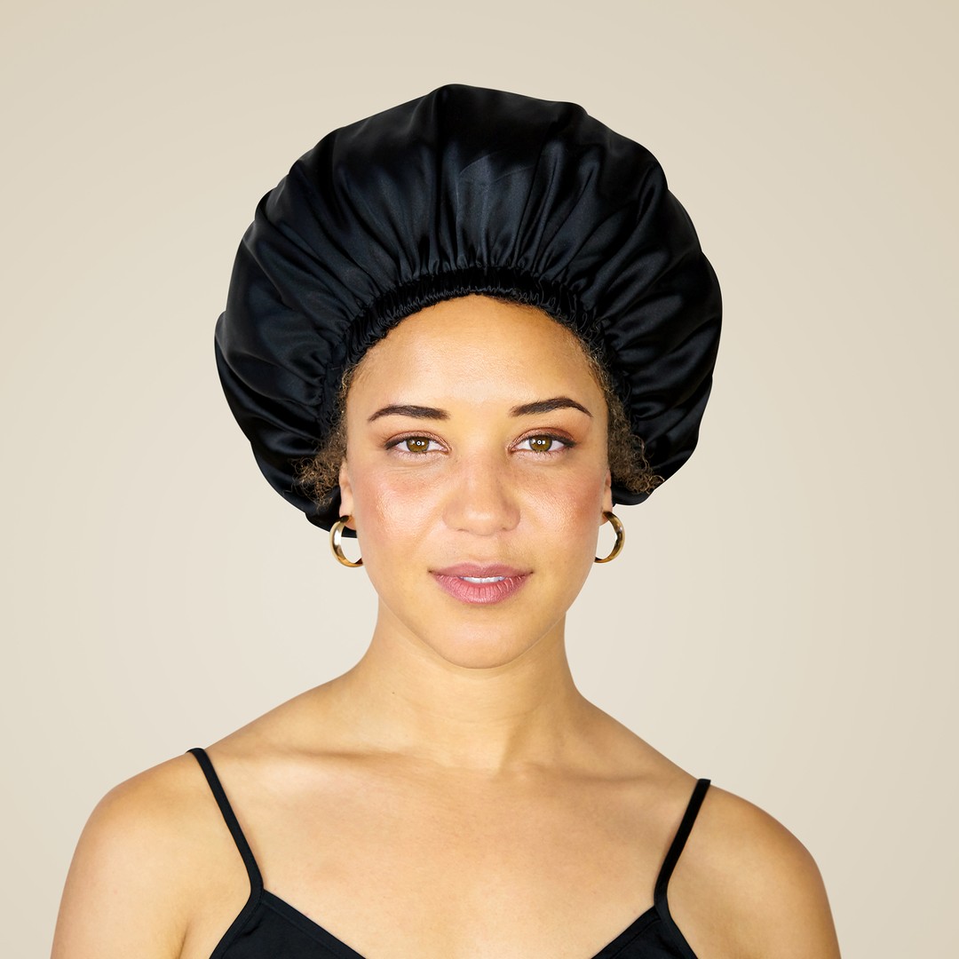 SwirlyCurly Night Time Bonnet with Edge Protect product description