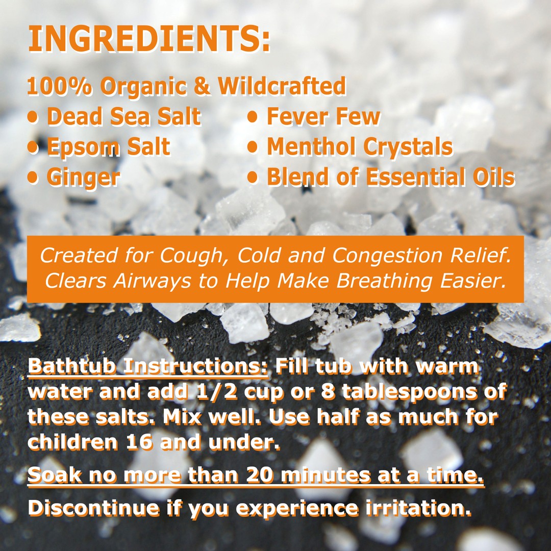 Dr. Cole's Cough Cold Congestion Bath Salts ingredients