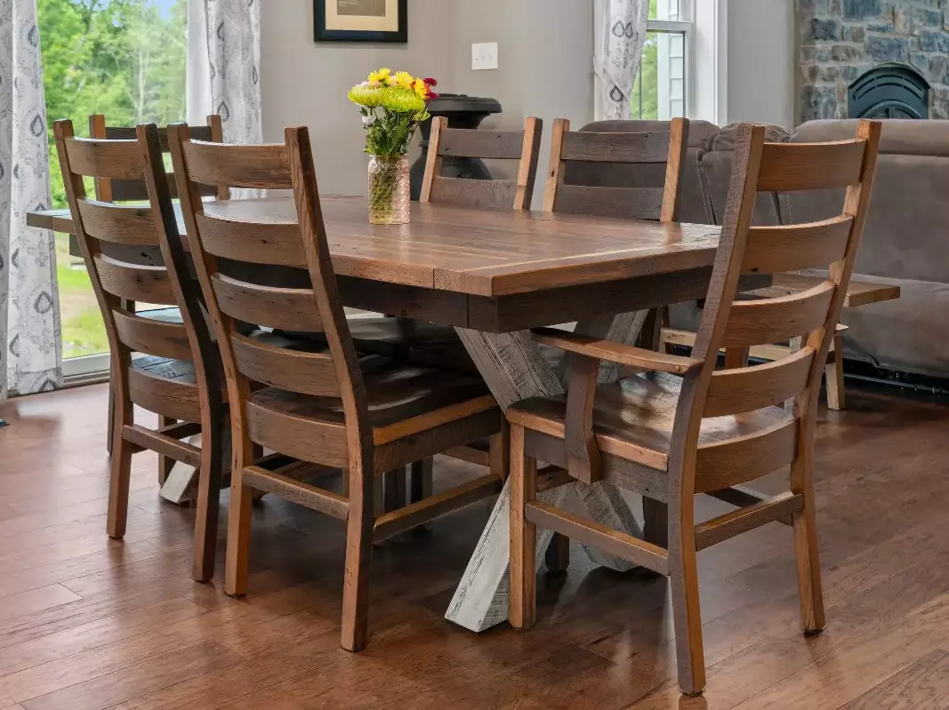 live edge walnut river dining table