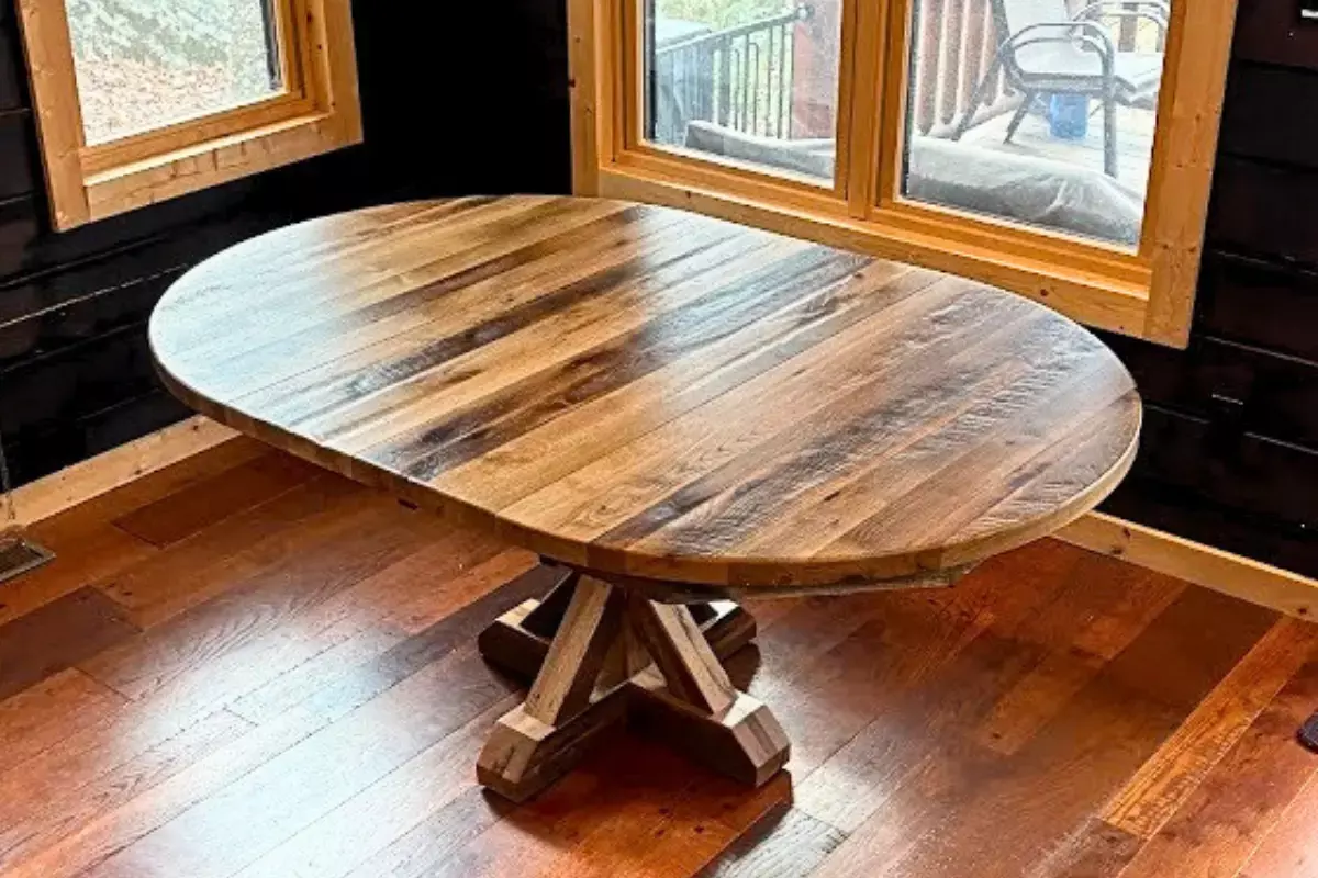 Jackson Round to Ovall Reclaimed Wood Table