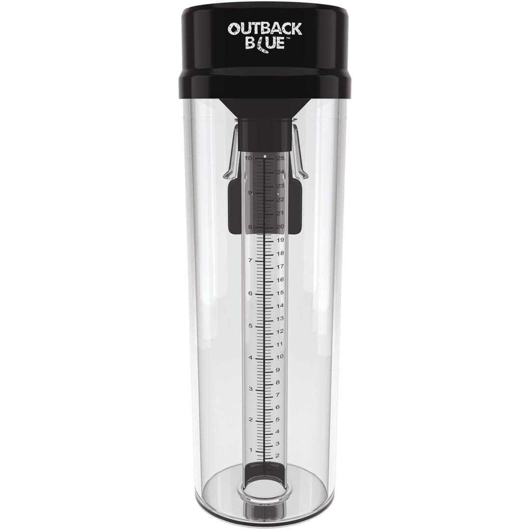 Outback Blue Rain Gauge - Large 11" Capacity