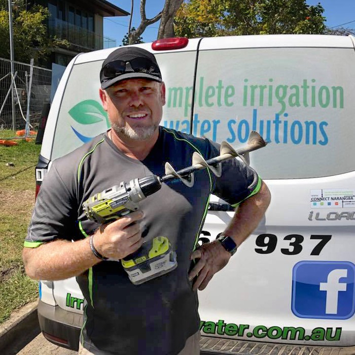 Andrew O'brien from Complete Irrigation and Water Solutions uses the Power Planter 324H for irrigation installation