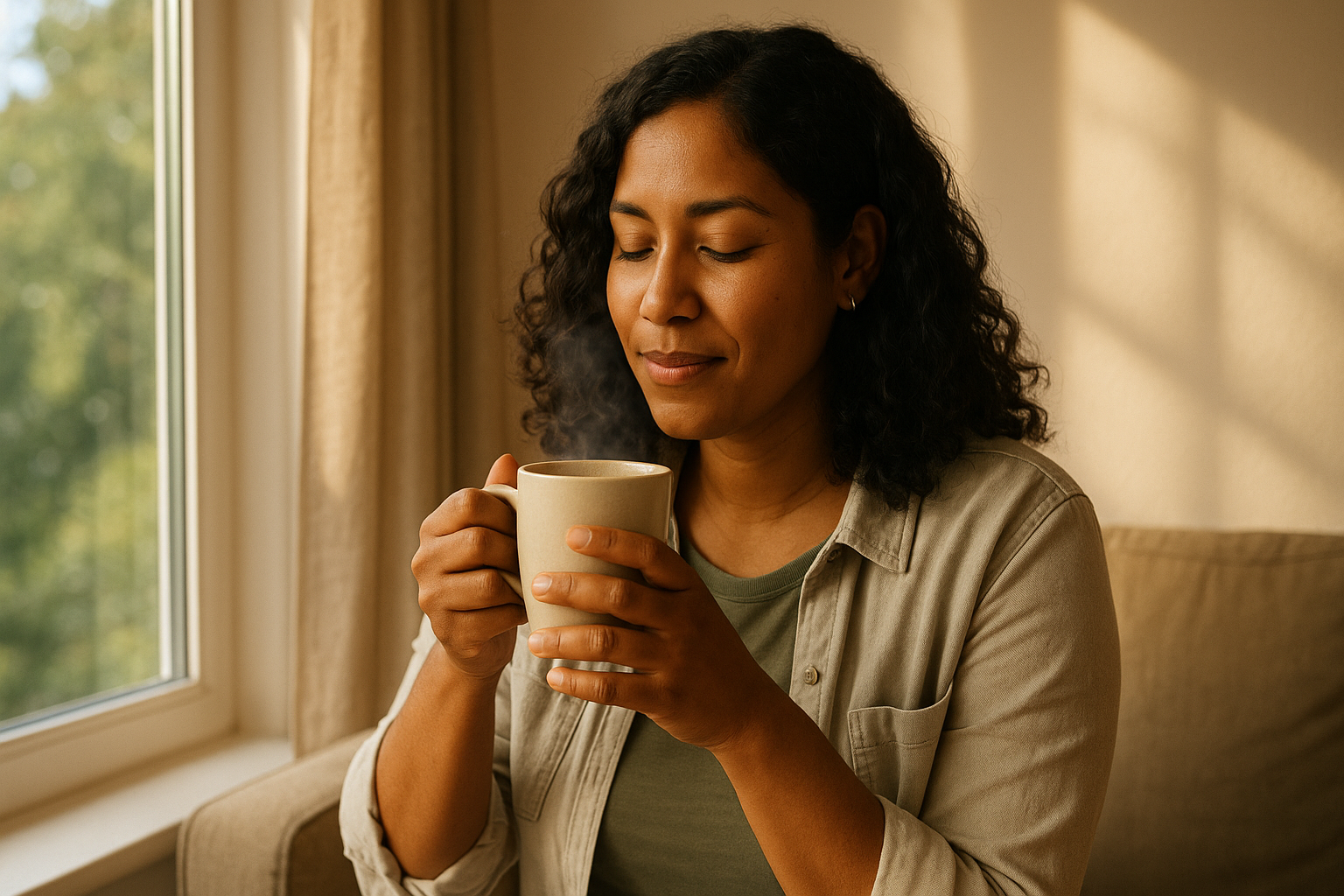 women enjoying coffee