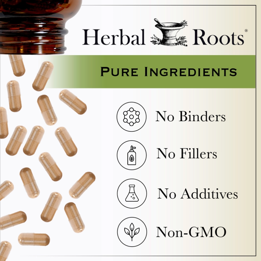 Supplement facts for Herbal Roots Korean Ginseng