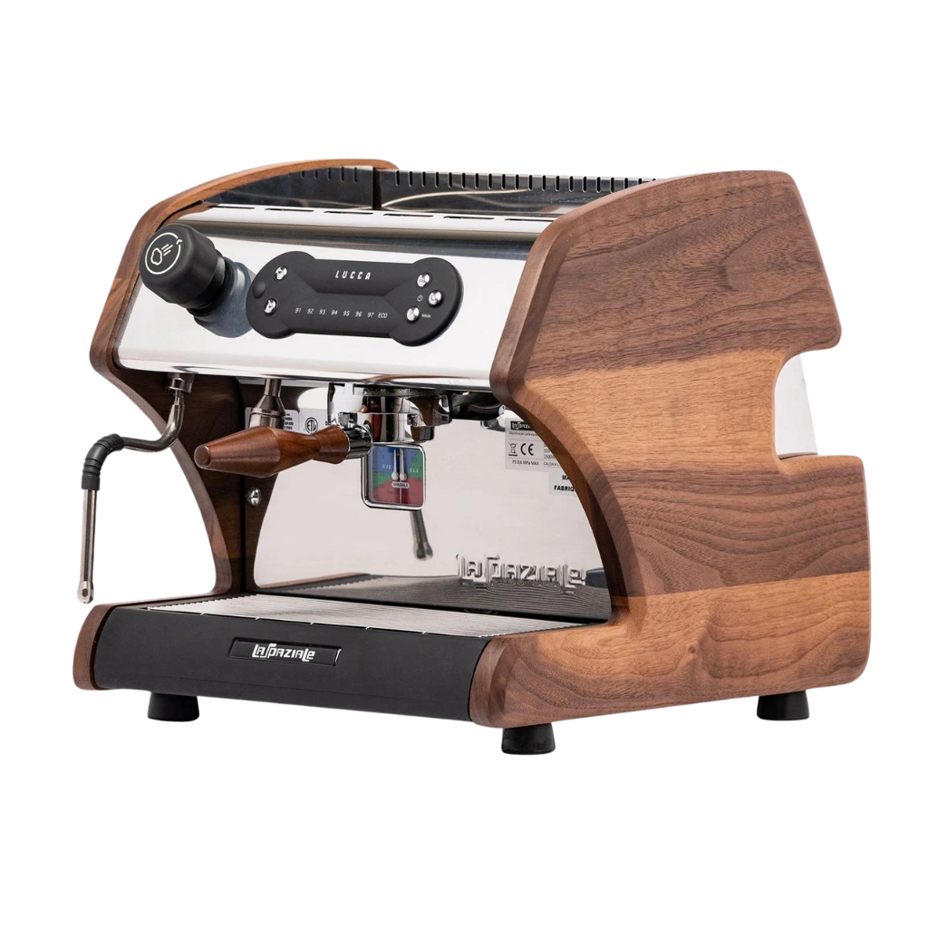 lucca a53 direct plumb espresso machine walnut