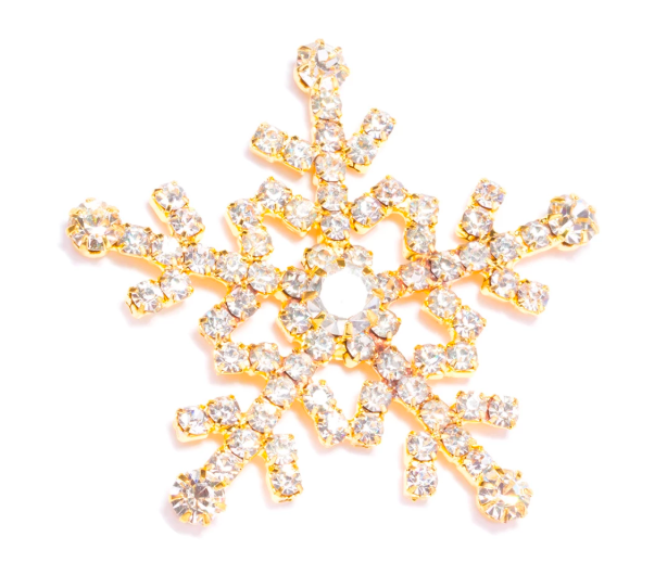 Gold Snowflake Flat Back
