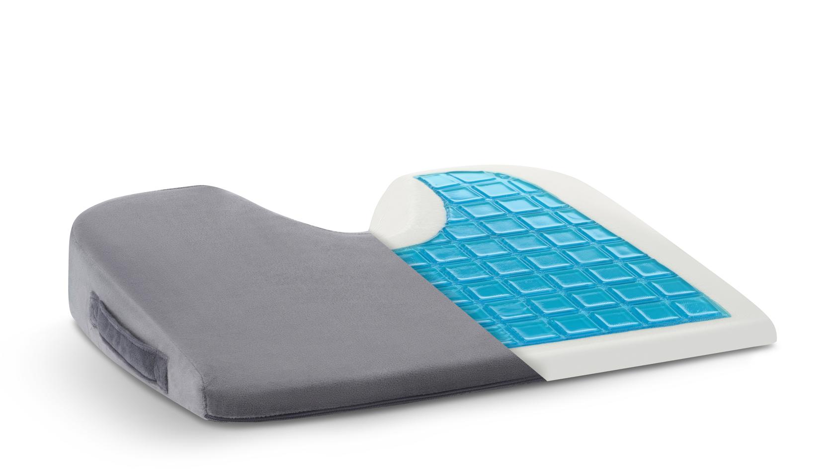 Car Seat Cushion ComfiLumba Enhanced Gel & Memory Foam Wedge Easy Posture Brands