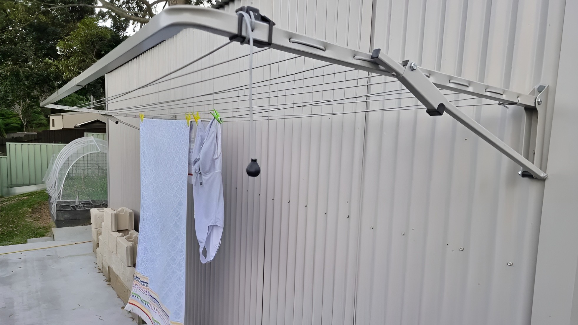 Fold Down Clothes Line for King Sheets Line Tension and Replacement