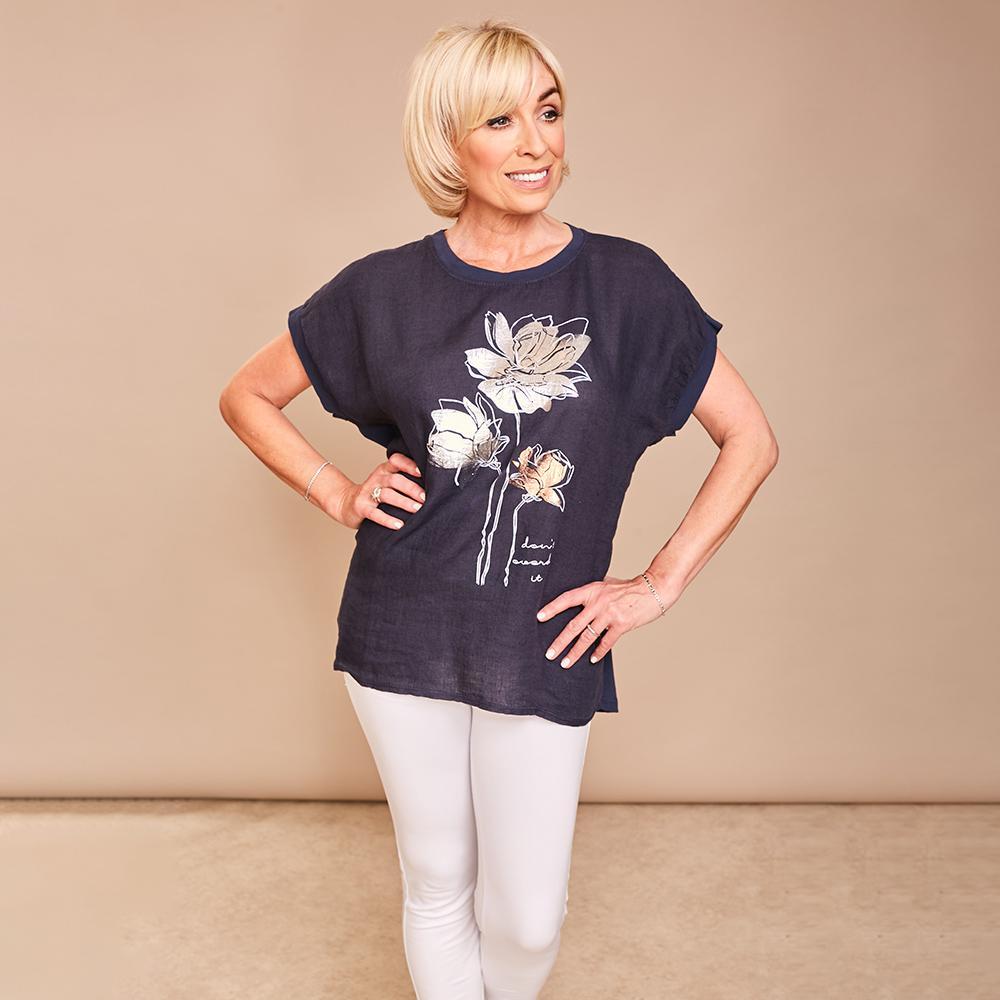 Poppy Top (Navy)