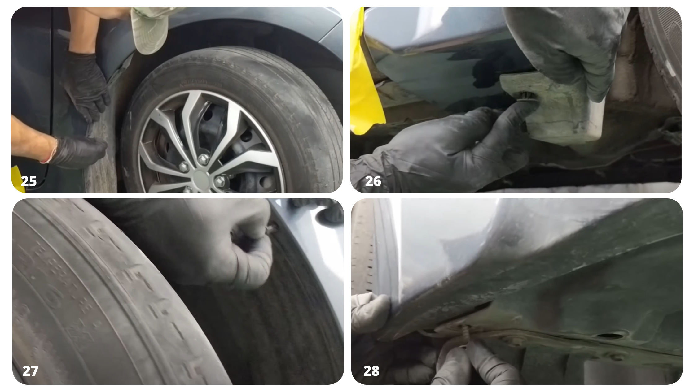 Steps 25-28 on how to install a 2014-2019 Toyota Corolla Fender