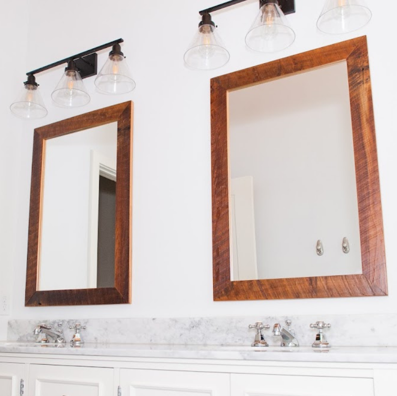 Bathroom Mirror with Reclaimed Wood Frame