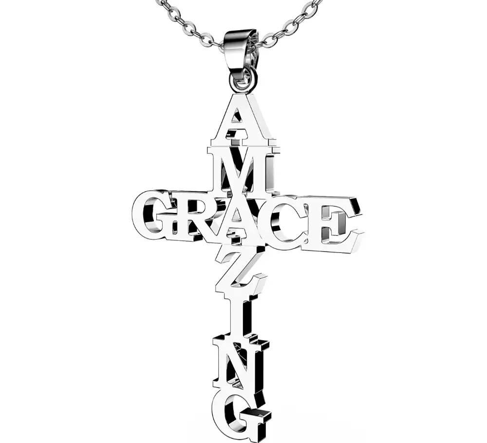 Amazing Grace Cross Necklace
