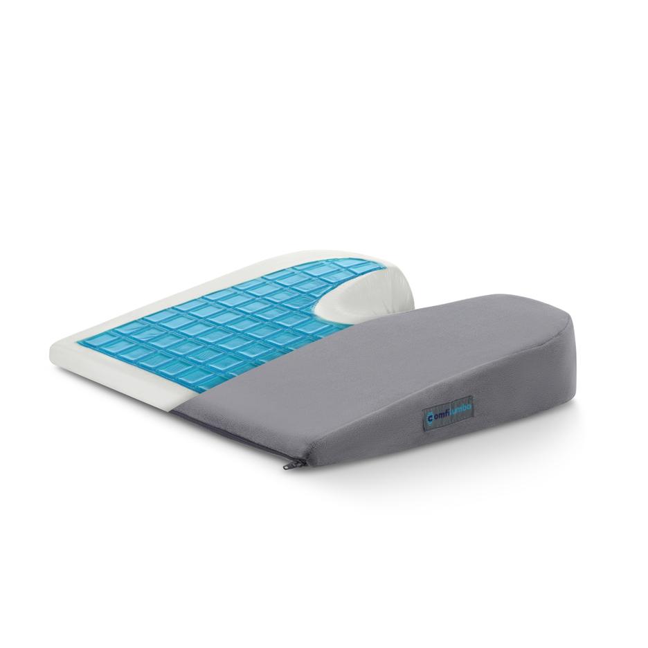 Car Seat Cushion ComfiLumba Enhanced Gel & Memory Foam Wedge Easy Posture Brands
