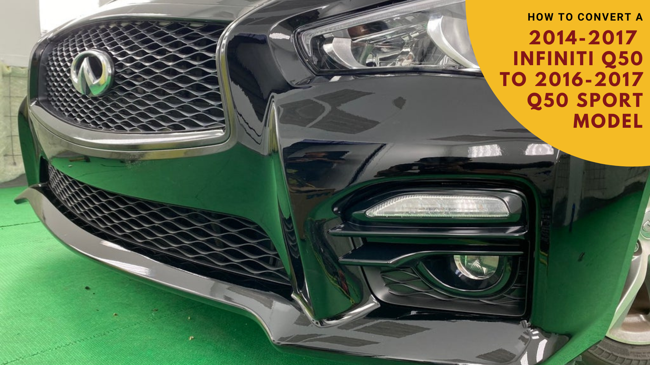 How to Convert Your 2014-2017 Infiniti Q50 Front Bumper to look like the Sport Model