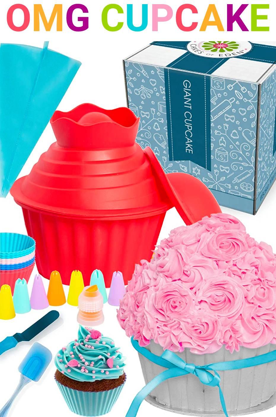 OMG Giant Cupcake Cake Baking Decorating Kit Apron Heroes